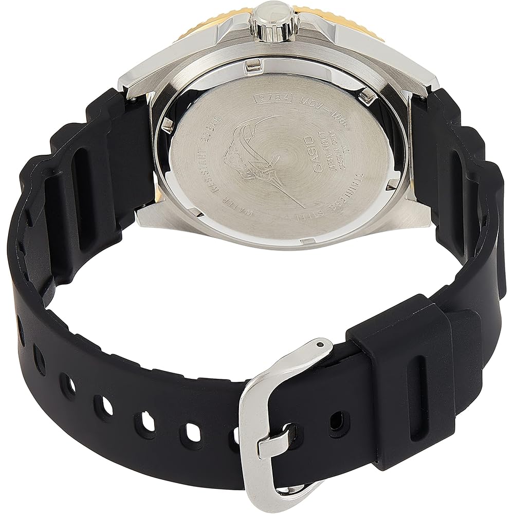Casio Men's Diver Style Stainless Steel Quartz Casual Watch Black Resin Strap 25.6mm