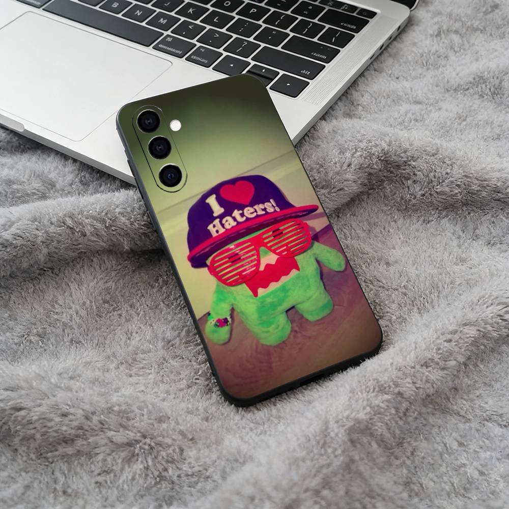 C-Cute Domo-kun Black Soft Silicone Phone Case for Samsung Galaxy A73, A71, A72, A70, A53, A52, A51