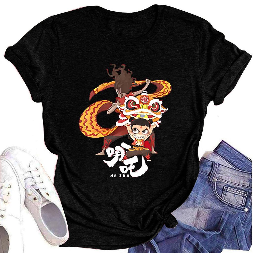 Women's Short-sleeved Print Round Neck Short-sleeved T-shirt Top