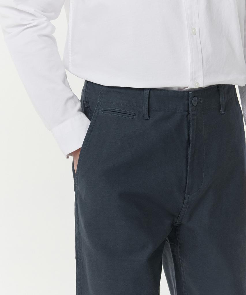 MUSINSA STANDARD Back Satin Officer Pants [Blue Grey]