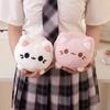 Pink Peachy Kitten Plush Toys Cute Plushie Cat Soft Dolls Black Cat Stuffed  For Girl Friends