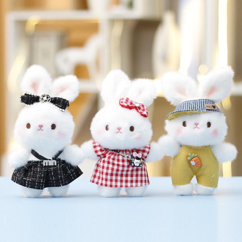 Plush Bunny Toy For Girls With Soft Polyester Filling Kids Gift And Backpack Charm