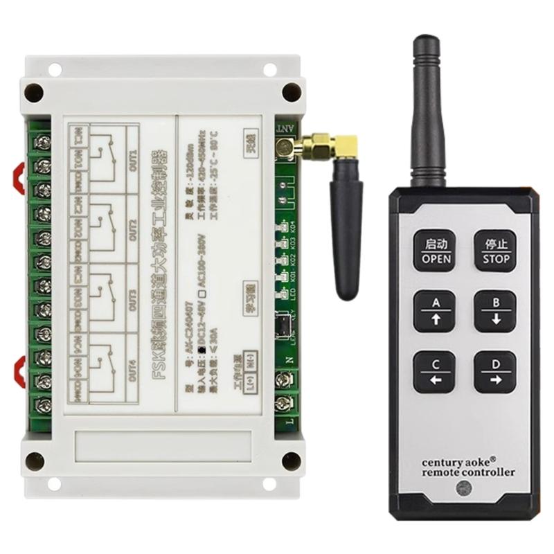 Wireless Remote Control Switches 12V 24V 36V 48V Transmitters With Remote Relaying Receiver Module for Electric Lift