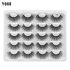 10Pairs 3D Long Faux Mink Fur Thick False Lash Eyelashes Extension Eye Makeup