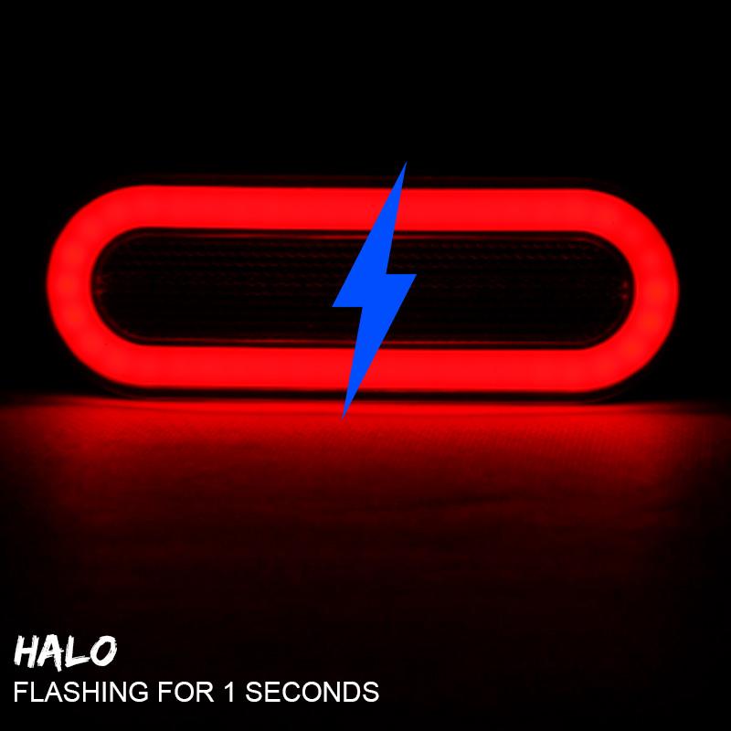Oval 3 in 1 LED Tail Lights 68led Dynamic Flowing Turn Signal Light DRL Tail Running Light For Car Truck Trailer Lorry 12V 24V