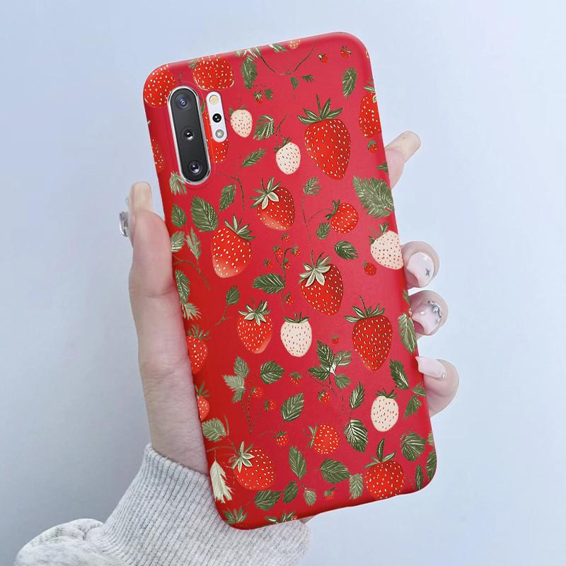 For Samsung Galaxy Note 10 Plus N970F N975F Phone Case Butterfly Flower Girl Design Soft Silicone TPU Back Housing Note10 Covers