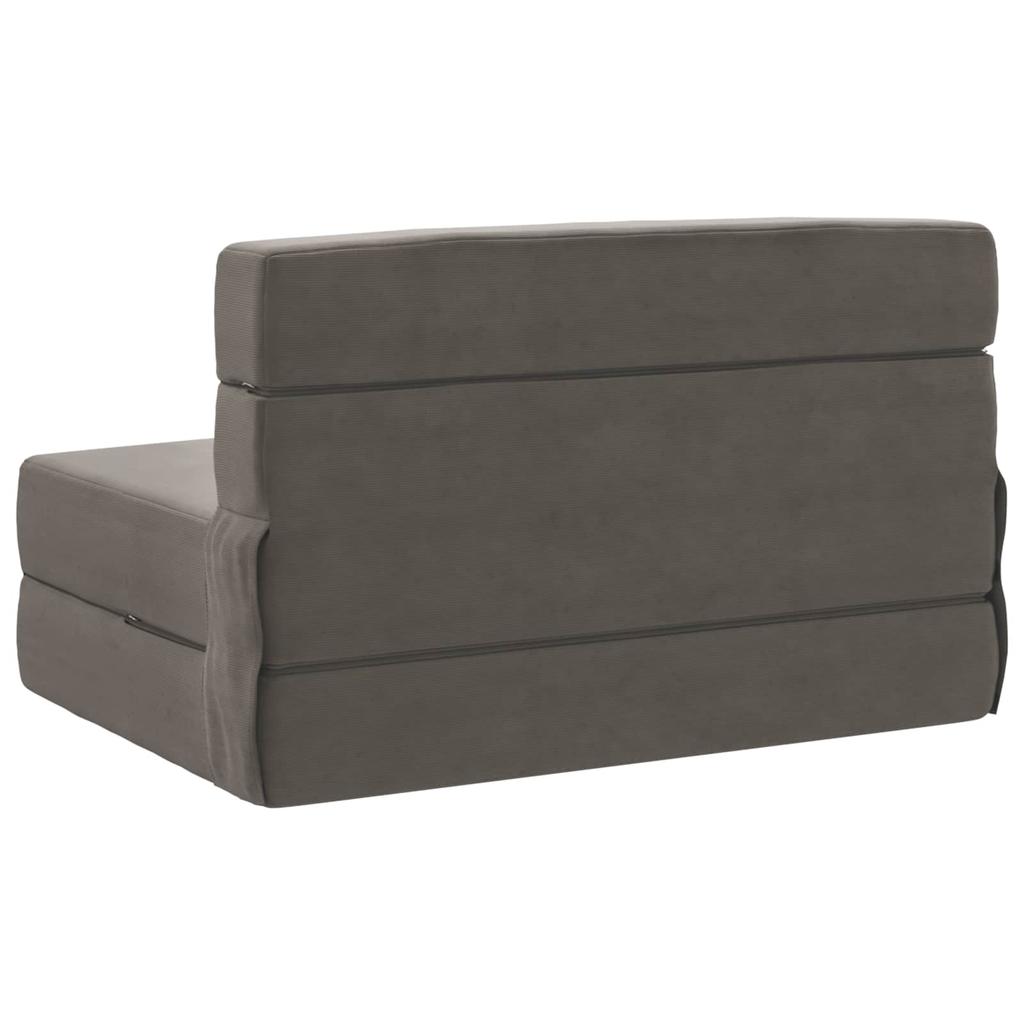 Folding Sofa Bed Light Grey 70 x 72 x 60 cm Fabric