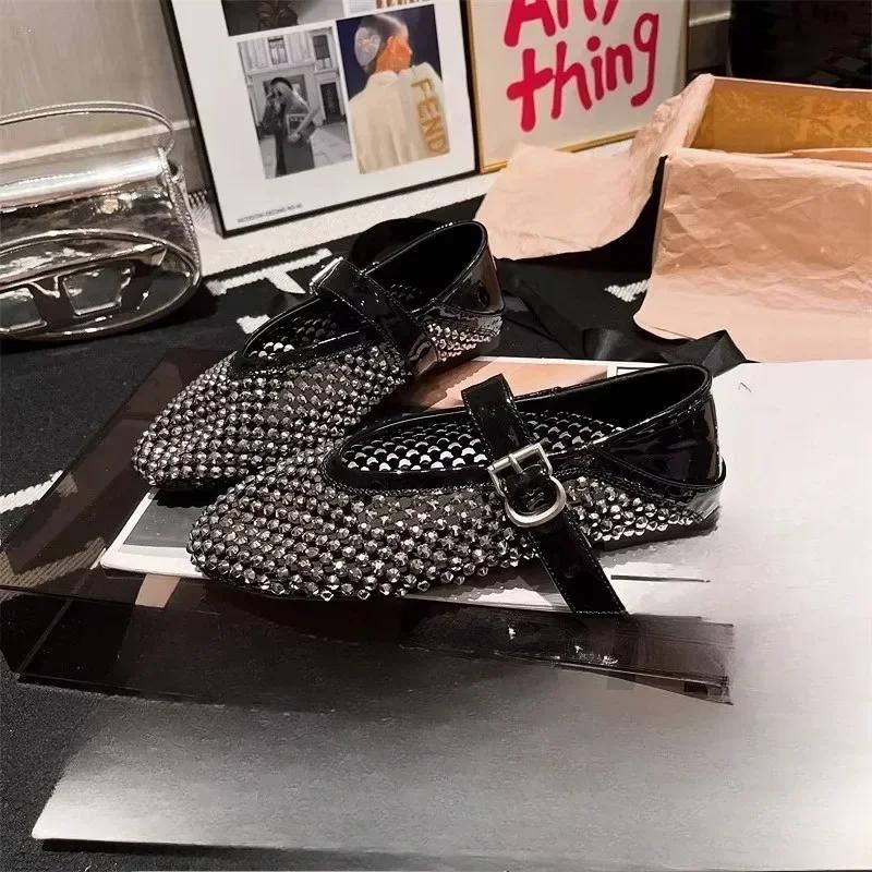 

Мода Лето Новая Рыбацкая Сеть Ажурные Однословные Мэри Чжэн Баотоу Одинарные Туфли Сандалии Женские 35