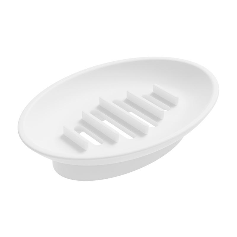 

Flexible Silicone Soap Holder Hollow Design Bar Soap Dish Bathtub Kitchen Soap Saver Drainer Sponges Scrubber Display белый