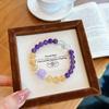 Natural Amethyst Bracelet with Huangta Crystal Design Sense Crystal Bracelet Douyin Xiaohongshu Explosion