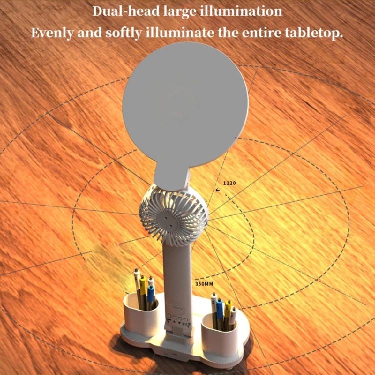 LED Ambient Light Lamp For Desk, 3200mAh Rechargeable Battery/USB Charging Table Lamp Fan for Study, Desk Reading Lamp