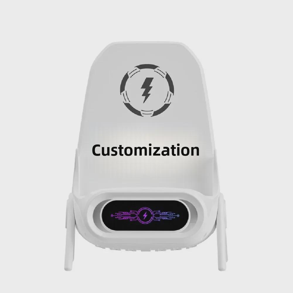 Lazy Mobile Phone Holder: Creative Wireless Charger, Multifunctional Desktop Stand with Magnetic Fast Charging and Small Chair Design