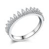 Lindon Classic Copper Alloy Zircon Ring Ladies Jewelry Wedding Promise Party Gift