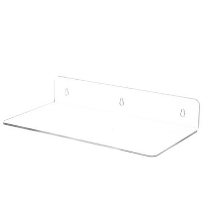 New 20/30/15/10CM Acrylic Display Stand Perforated Clear Wall Hanging Panel Thickened Strong Stickers Organization Shelf