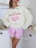 Autumn Winter American Style Versatile Sweet Loose Pullover Sweatshirt