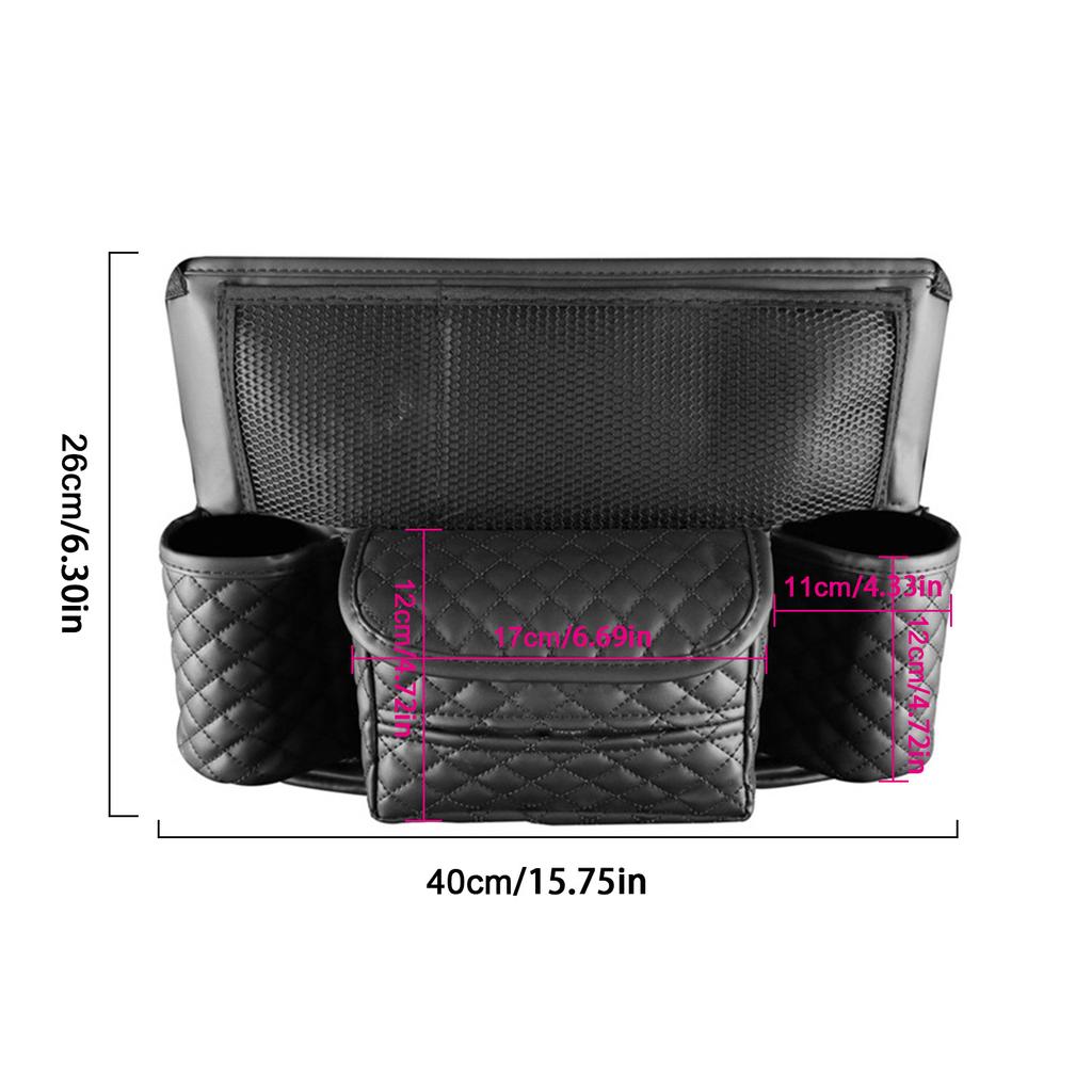 Car Pocket Handbag Holder Leather Handbag Holder For Car Car Mesh Organizer With More Space Pet Kids Barrier Car Seats Large