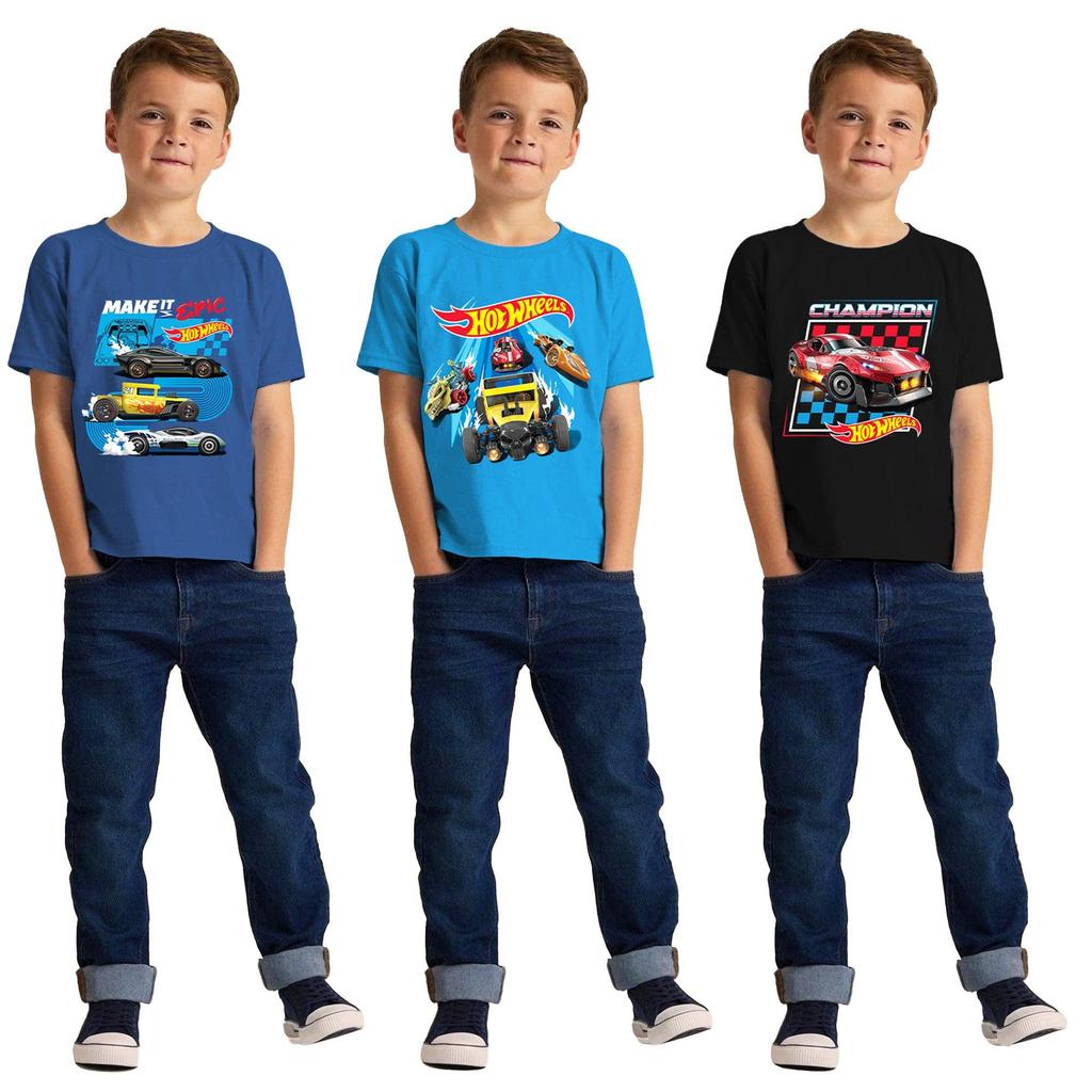 Hot Wheels Childrens/Kids Make It Epic Champion T-Shirt (Pack of 3)
