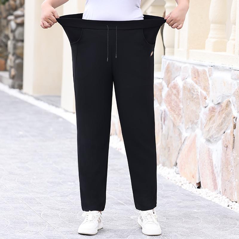 Plus Size Women's Casual and Fleece Warm Slim High Elastic Comfortable Small Foot Elastic Haren Pants