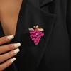 Elegant Light Purple Grape Brooch for Women - Luxury Corsage Pin for Suits and Coats