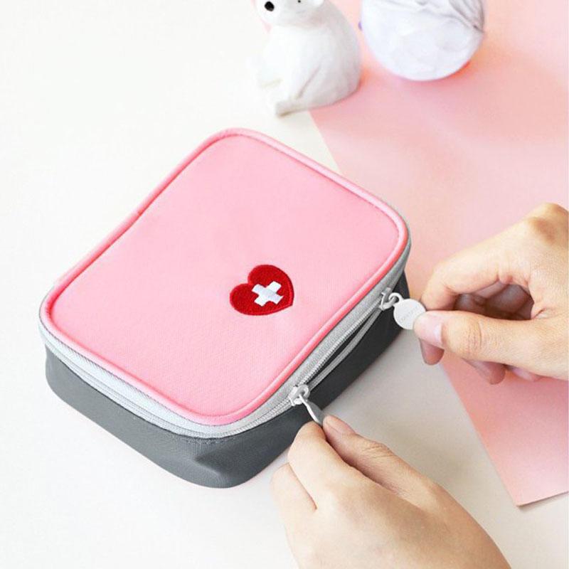 Multi Mini Square Functional Portable Pill Storage Bag For Family Travel Use