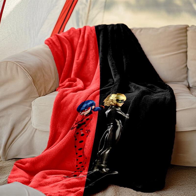 1pc Snug Ladybug Blanket, Lightweight & Durable Print Blanket, Perfect for Home, Couch, Bed, Picnic, Travel, Office