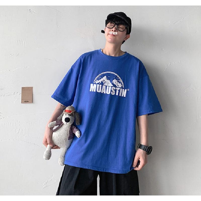 M-5XL Männer Kurzarm T-Shirts Brief Grafik Druck T Shirt Casual Tee für Mann Rundhals Retro Tops für