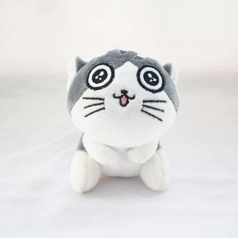 Crystal Soft 10cm Cat Plush Keychain Cute Kitten Stuffed Toy For Decoration