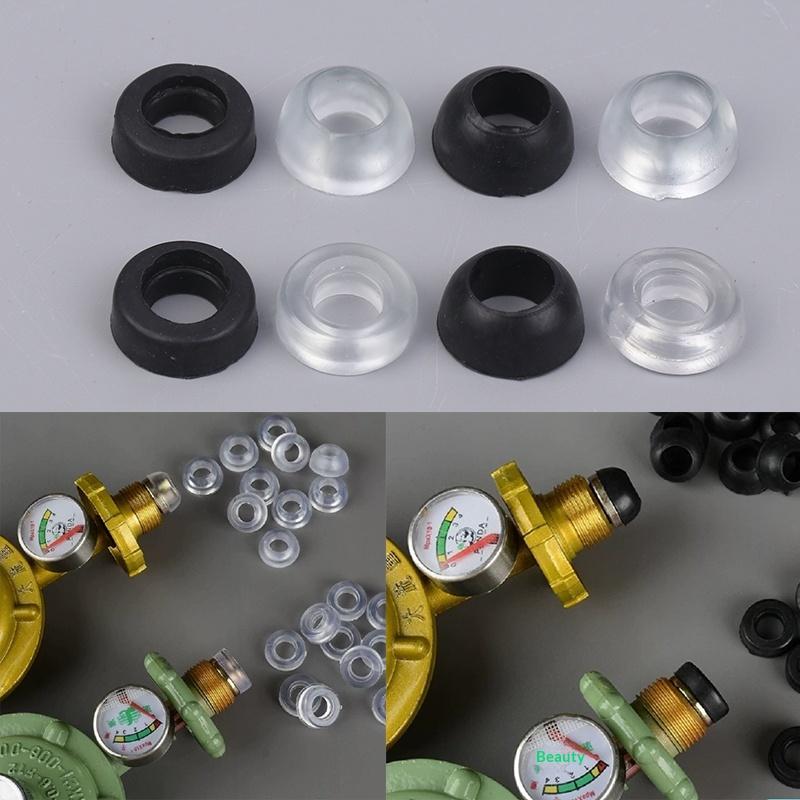 10Pcs/20pcs Transparent/Black Fuel Injector Oring Seals Universal Rubber Seals Bull Nose Dome Shaped For Gas Regulator BBQ Stove