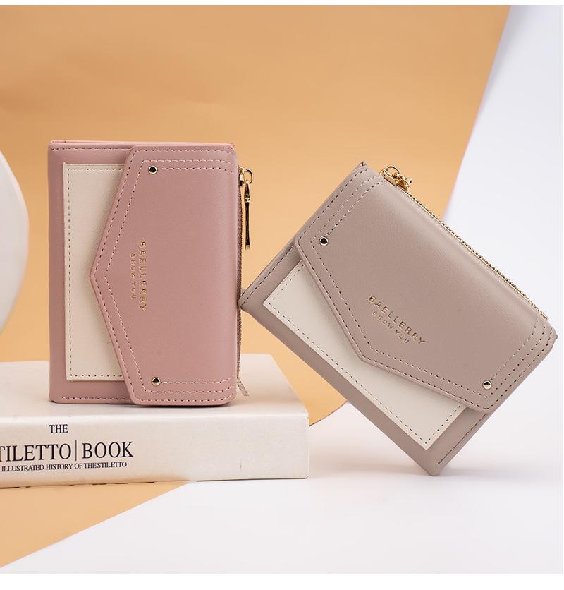 Baellerry Women's Short Wallet All Match Casual Zipper Coin Purse Multi-Card Holder