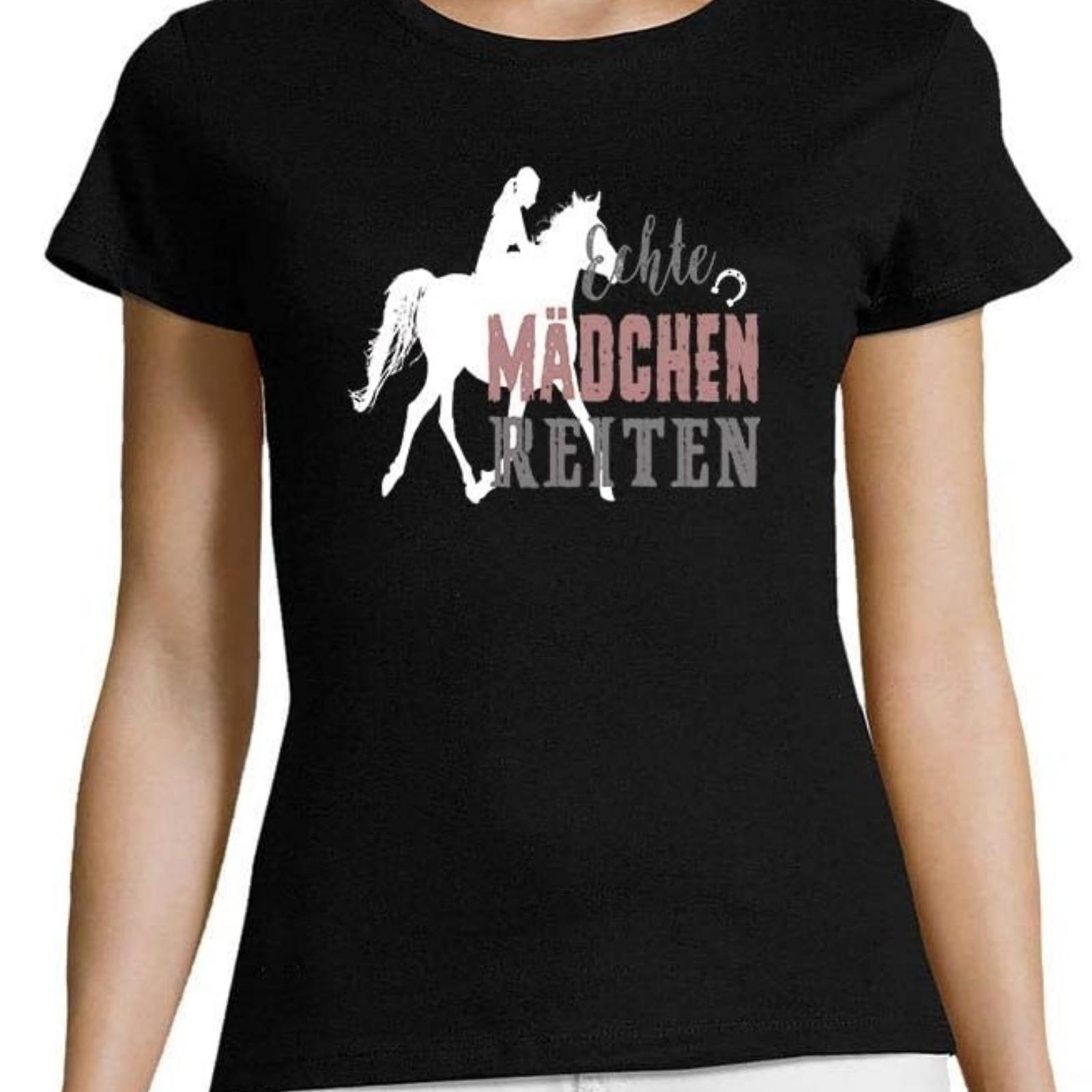 

Women’s Graphic T-Shirt Real Girls Riding – Echte Madchen Reiten – Eco-Friendly Ladies Limited Edition Short XXXXXL різнокольоровий