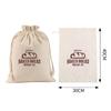 Custom Reusable Cotton Drawstring Bread and Storage Bag with Double Pull Cord