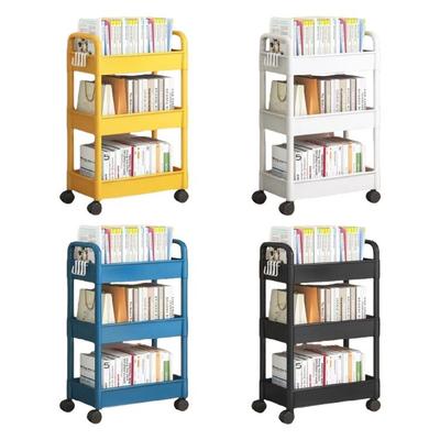Carrello Portaoggetti in Plastica a 3 Ripiani Regolabile con Ruote Organizzatori per Dispense Cucina Bagno Organizzazione Casa