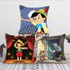 Classic Fairy Tale P-Pinocchio Animation Pillow Case Square Pillow Bedroom Sofa Leisure Comfort LivingRoom Home Decoration 40X40
