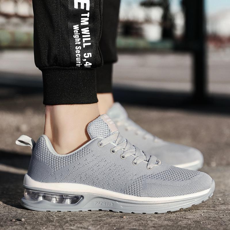 Air-cushion Men's Casual Sneakers Women Fashion Knitted Running Shoes Non-slip Outdoor Sports Shoes for Walking Jogging