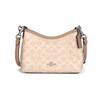 Coach Laurel 19 Coated Canvas Handbag Women Handbags Silver Beige CBH15-SVPWH