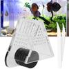 Transparent Aquarium Fish Tank Cone Feeder Acrylic Feeding Container Magnetic Suction