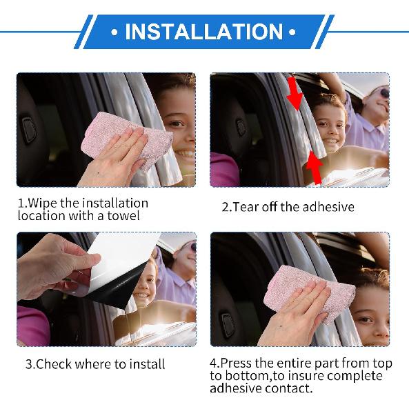 6 Pcs Door Pillar Window Trim for Infiniti G35 2007-2015 16.50"x3.15" Plastic Silver Tone Front Rear Left Right Anti Scratch Sticker Pillar Posts