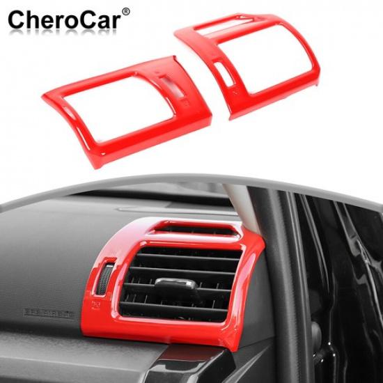 Red Dashboard Air Conditioner Vent Outlet Panel Trim Cover Frame for 4Runner 10+