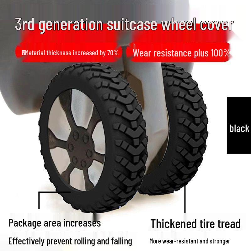 Silicone Silent Travel Suitcase Wheel Cover Replacement