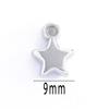 Electroplated CCB Five-Pointed Star Pendant, ABS Plastic DIY Jewelry Accessory for Bracelets & Necklaces.
