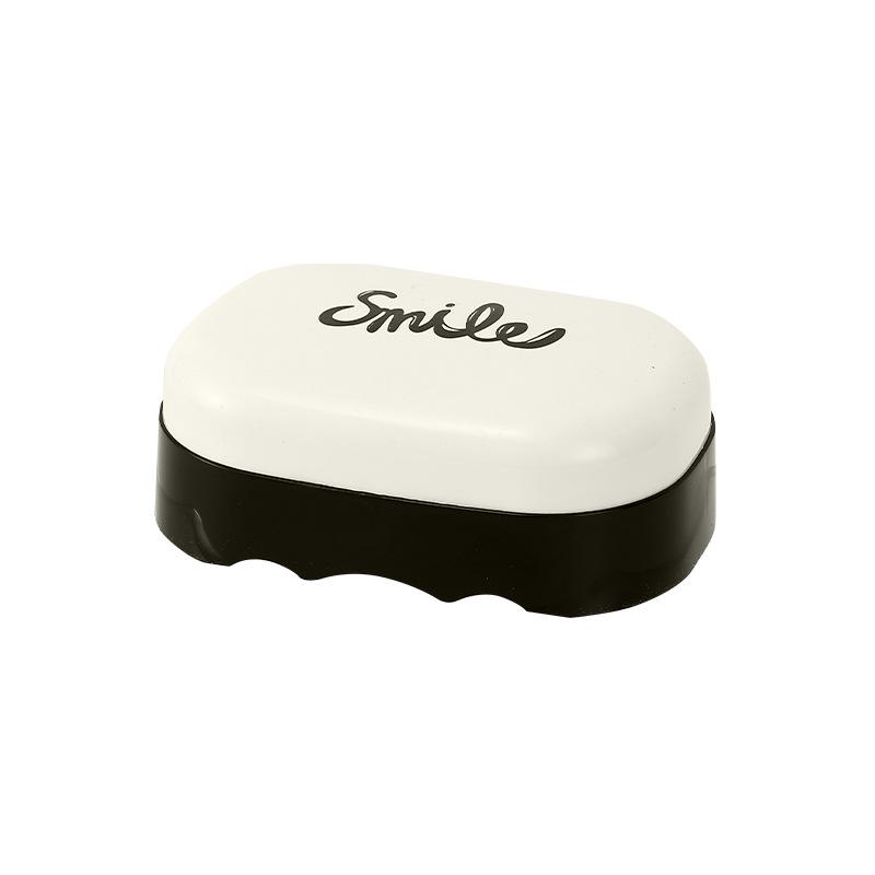 Creative Smiley Face Portable Soap Dish with Lid - Multi-functional and Large Capacity