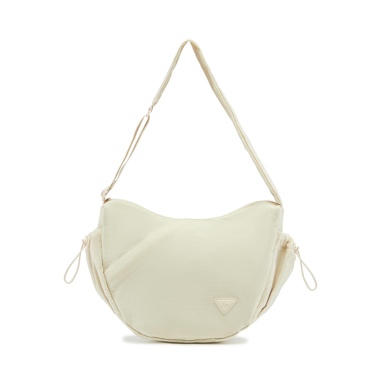 Li Ning Sports Fashion Collection Polyamide Shoulder Bag, Crossbody Bag Unisex Apricot White ABDW229-3