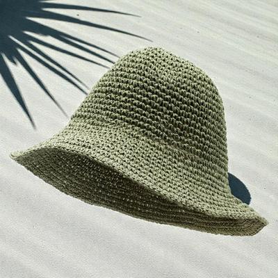 Nomad Sari Floppy Strooien Zonnehoed – Mosgroen