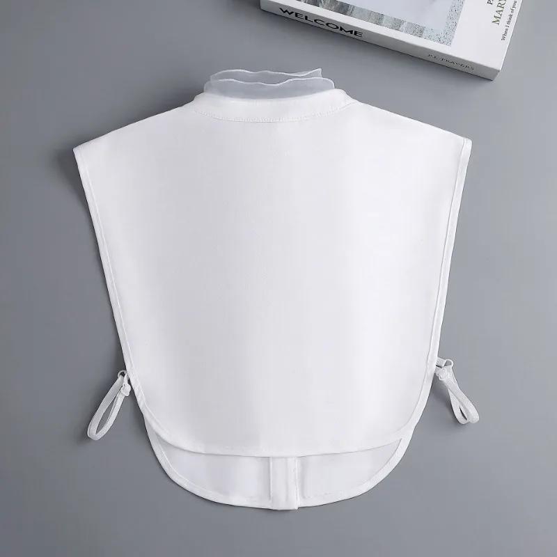 Fake Collar Women's Autumn and Winter Versatile Chiffon Decoration Stand False Collar For Sweater Bowknots Detachable Collar