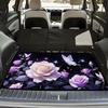 1Pcs Purple Rose Butterfly Car Trunk Mat Anti Slip Cargo Liner Waterproof Storage Protector for SUV Sedan