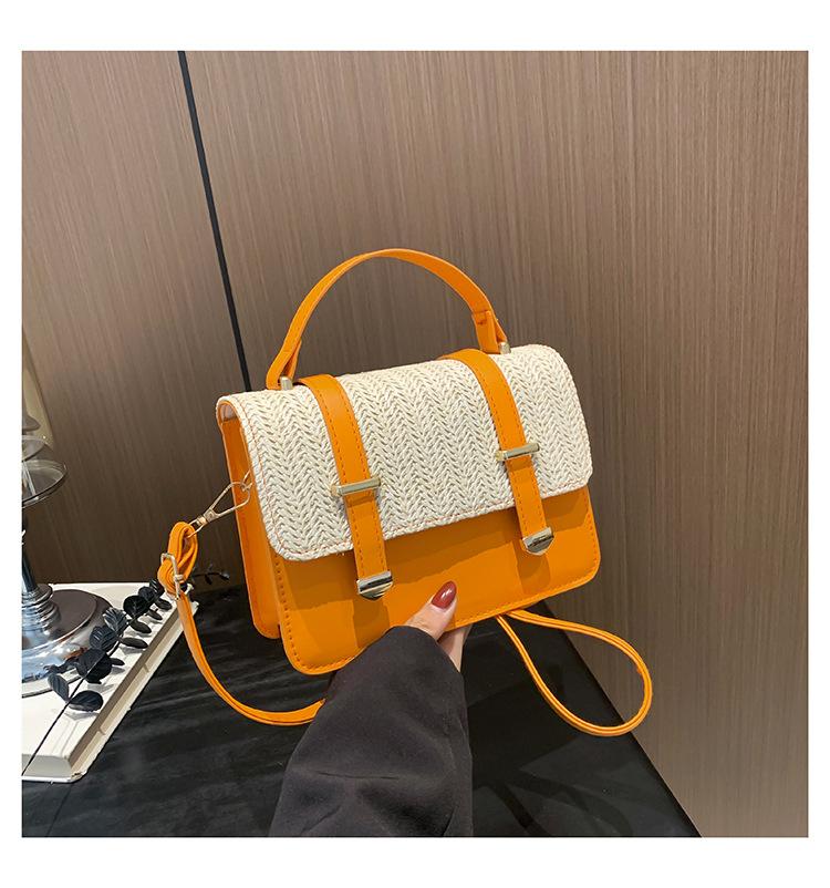 

Нова весняна сумка через плече 2024 року, модна ретро-портативна маленька квадратна сумка для листонош, популярна цього року маленька жіноча сумка помаранчевий