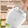 2 IN 1 Electric Nail Clipper Cutter With LED Light Automatic Nail Grinder Trimmer For Baby Adult Mini Manicure Tools Nail Care