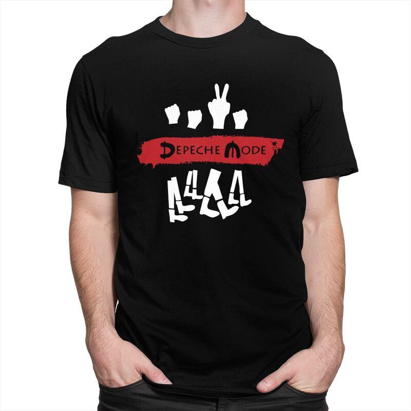 Custom DDepeche Cool Mode Electronic Rock T Shirt for Men Pure Cotton Tshirt Leisure Tee Tshirts Slim Fit Clothing Gift