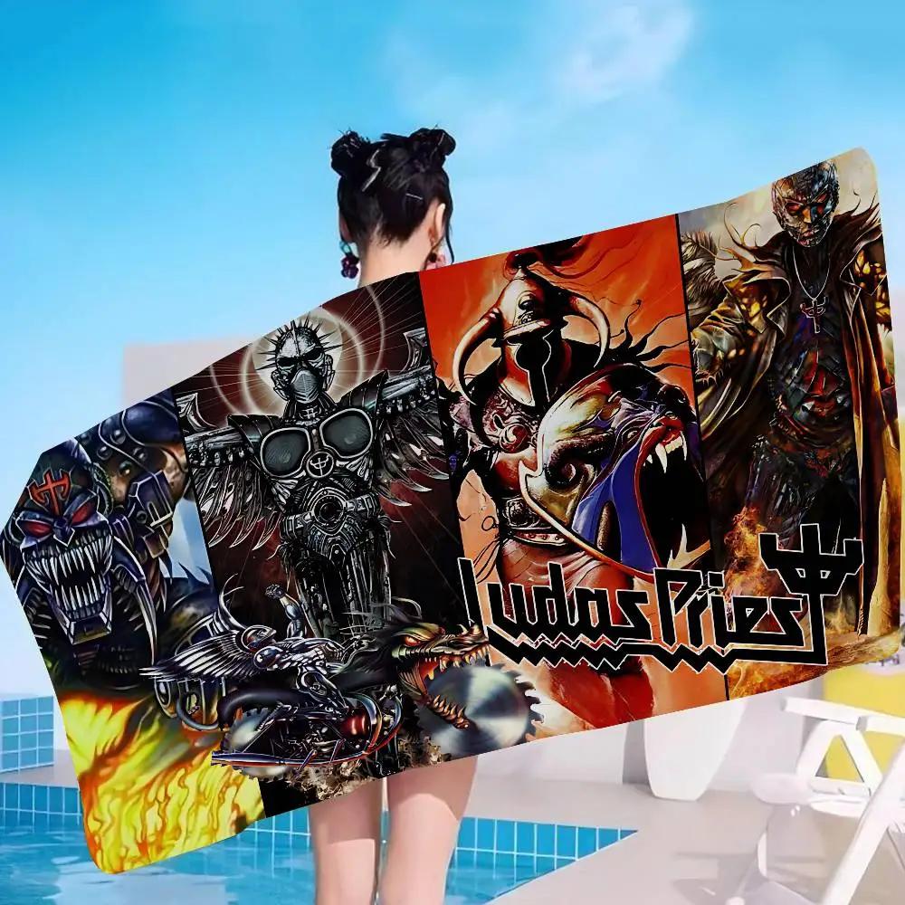 J-Judas P-Priest Microfiber Blanket Quick Drying Beach Towels Oversized Printing Super Absorbent Pool Towel Blanket