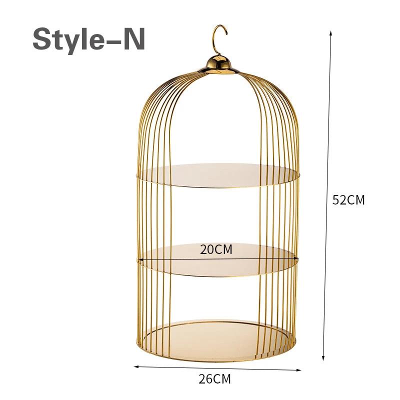 Wedding Buffet Cake Set Up Dessert Table Decorations Display Rack Set European Style Snack Rack Food Stand Cake Stand Cake Stand